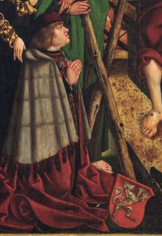 Herb Scheuerlein przed Bartłomiejem Scheuerleinem (1470-1498) na jego epitafium