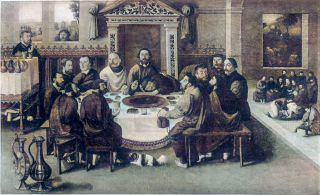 Ostatnia Wieczerza; obraz z 1537 r. - portret zbiorowy patrycjuszy wrocławskich ukazanych jako uczestnicy ostatniej wieczerzy.