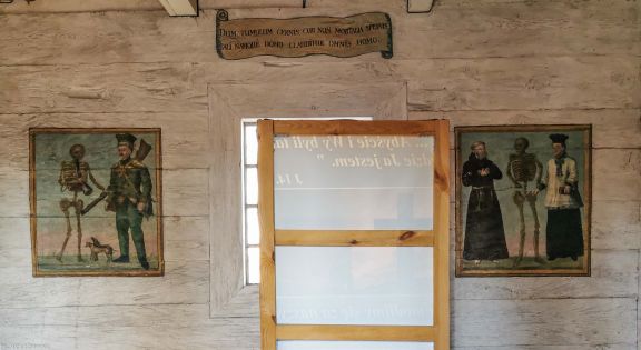 3. Taniec śmierci; od lewej żołnierz ew. myśliwy, zakonnik i ksiądz