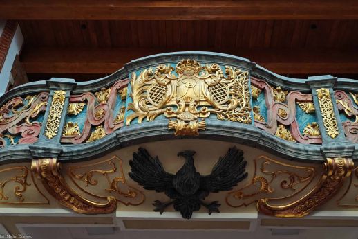 Monogram króla i pruski orzeł