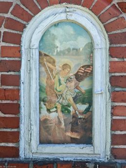 Opole Półwieś; obraz w jednej z wnęk kapliczki przydrożnej (XIX/XX w.)