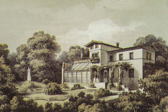 Dom ogrodnika; figura to Demeter, bogini płodności i urodzaju; 1857 r.