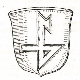 W 1423 r. Hans Banke, jako skarbnik miejski (Kämmerer, kamlarz), pieczętował się jeszcze gmerkiem (Hausmarke). Rodzina przyjęła później herb.