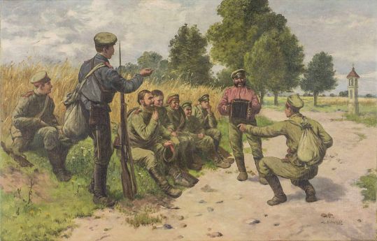 Seweryn Bieszczad; Żołnierze rosyjscy pod kapliczką