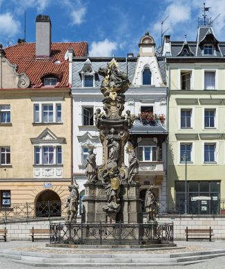 Kolumna Trójcy Świętej w Bystrzycy Kłodzkiej, 1736 (fot. 2015).