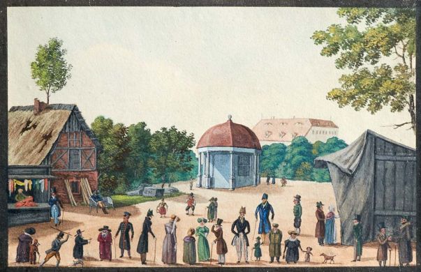 Pijalna wód mineralnych i promenada w Szczawnie-Zdroju (Salzbrunn) w czasie pobytu Józefa Benedykta Łączyńskiego