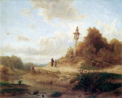 Przydrożna kapliczka słupowa