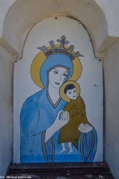 Obraz malowany na blasze w kapliczce przydrożnej, Starowice