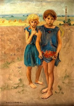 Przydrożna kapliczka slupowa