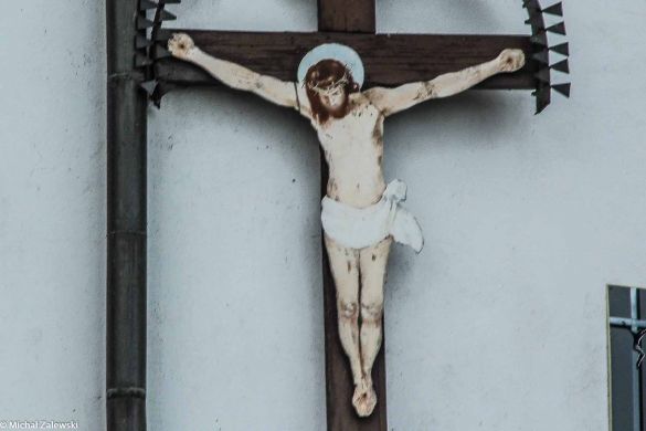 Nowa Biała gm. Nowy Targ, Chrystus malowany na blasze, fot. 2016