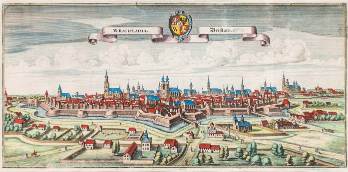 Matthäus Merian, panoramowa Wrocławia, 1650