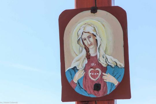 Raszowa gm. Leśnica, obraz malowany na blasze