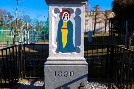 Gródczanki, Pietrowice Wielkie, raciborski; Matka Bolesna wycięta z blachy