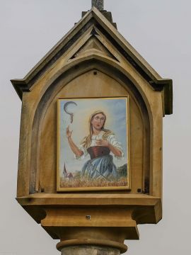 Święta Notburga; kapliczka z 1894 koło Pakosławic w pow. nyskim