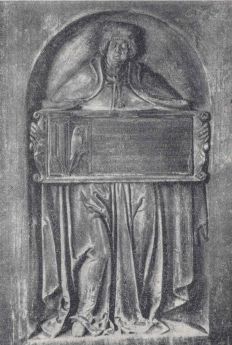 11. Epitafium Oswalda Straubingera; fara magdaleńska, fot. z widoczną tablicą inskrypcyjną zaginioną w 1945 r. lub zaraz po