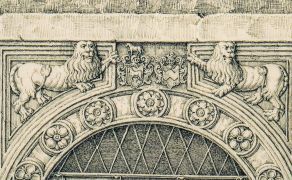 Herby Pachaly i Jenkwitz Posadowsky, kamienica przy ul. Rzeźniczej 3; portal niezachowany